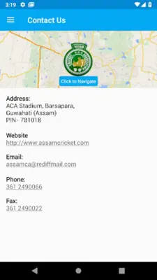 Assam Cricket Association android App screenshot 0